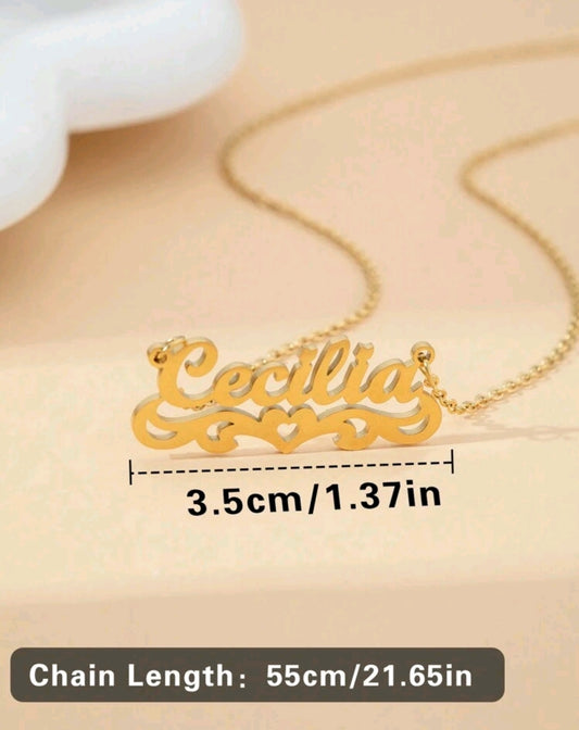 18k gold plated ,Stainless steel Necklaces, (MJ095)10 letter max