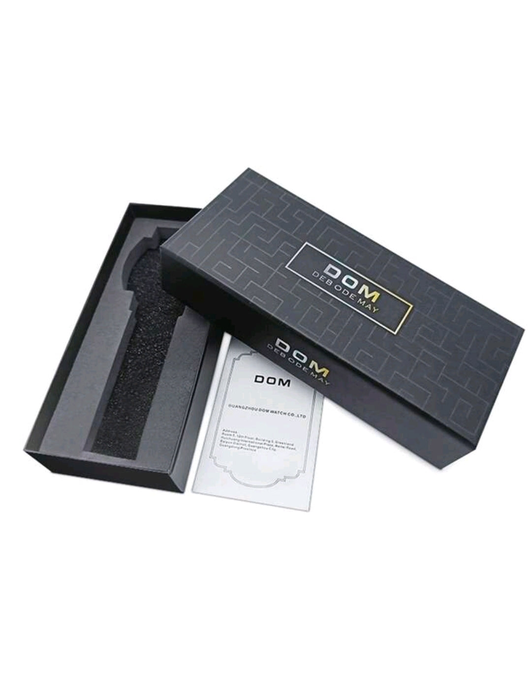 DOM Men's Watch, Advanced Technology Mirrorless Magnetic Leather Band Waterproof Casual Wristwatch, 30M Water Resistant