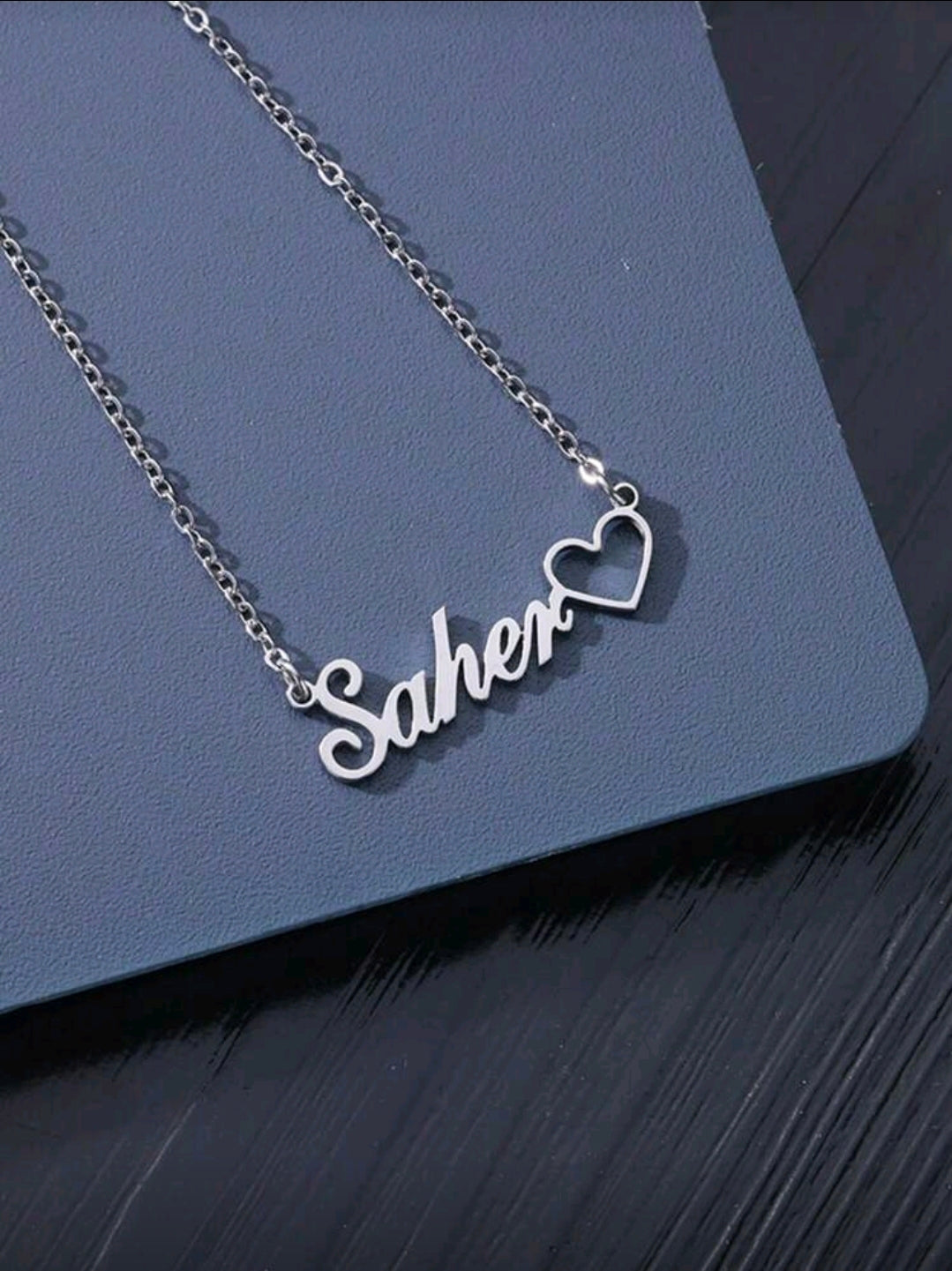 Heart Name  Pendant Necklace, Stainless steel. MJ160