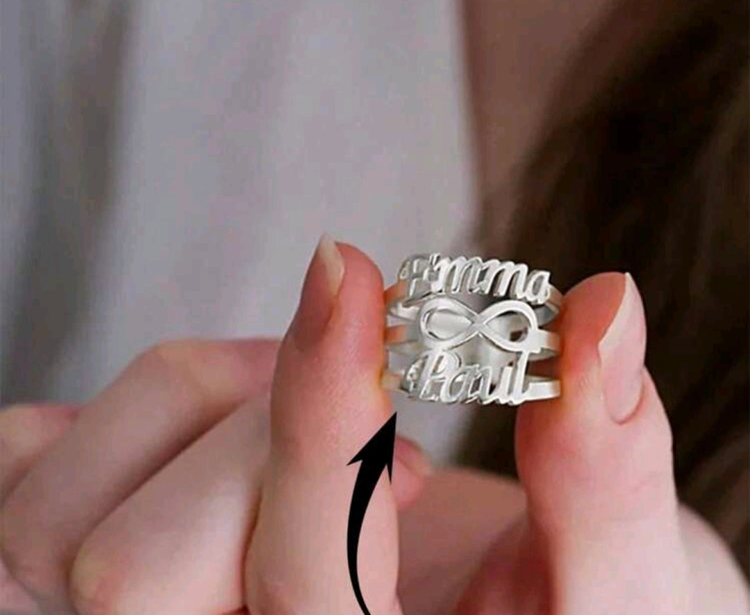 Double Name ,Stainless steel adjustable ring MJ167