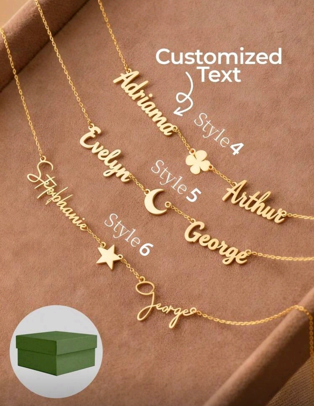 2 name necklace, Stainless steel