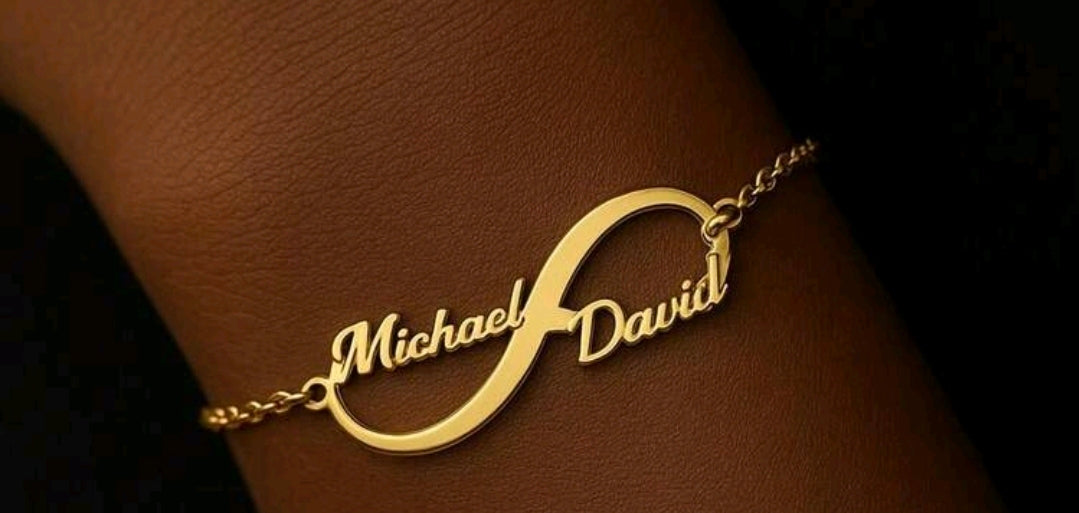 18k Gold-Plated ,Stainless Steel infinity,Couples bracelet.