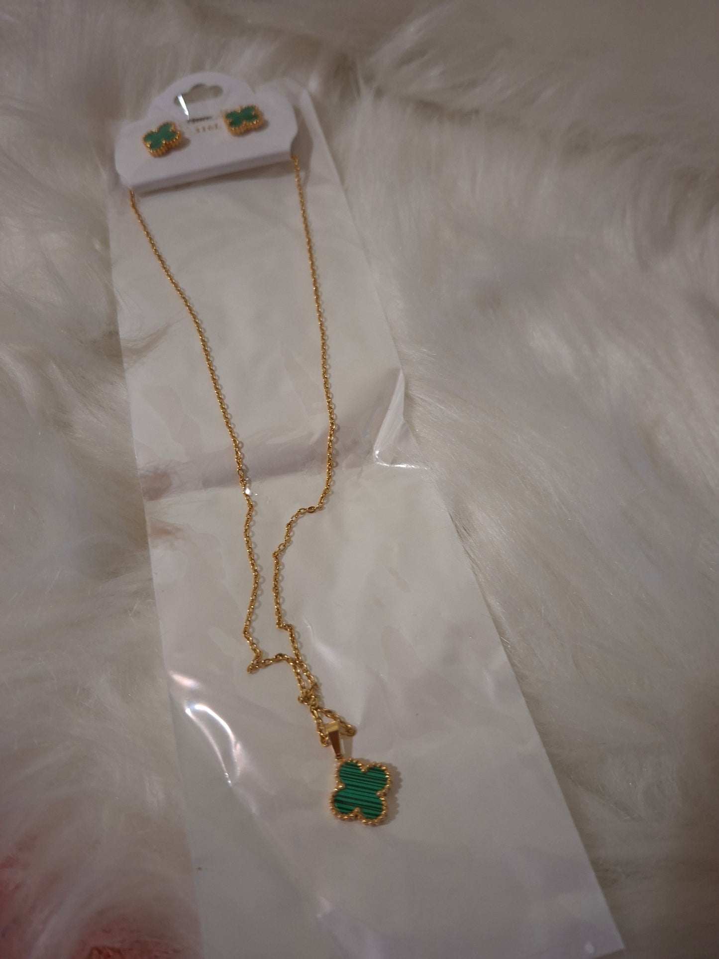 Four leaf clover chain set, Stainless Steel