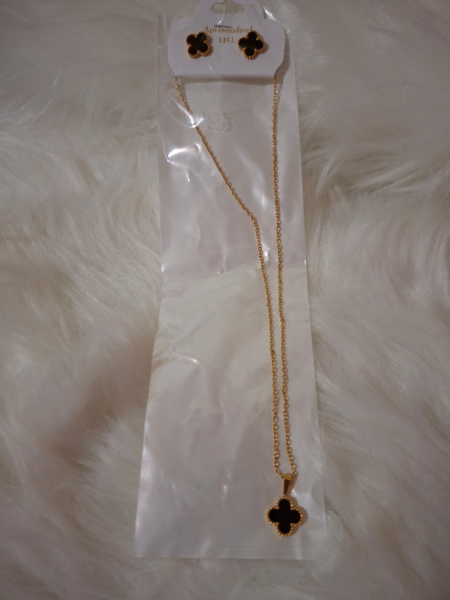 Four leaf clover chain set, Stainless Steel