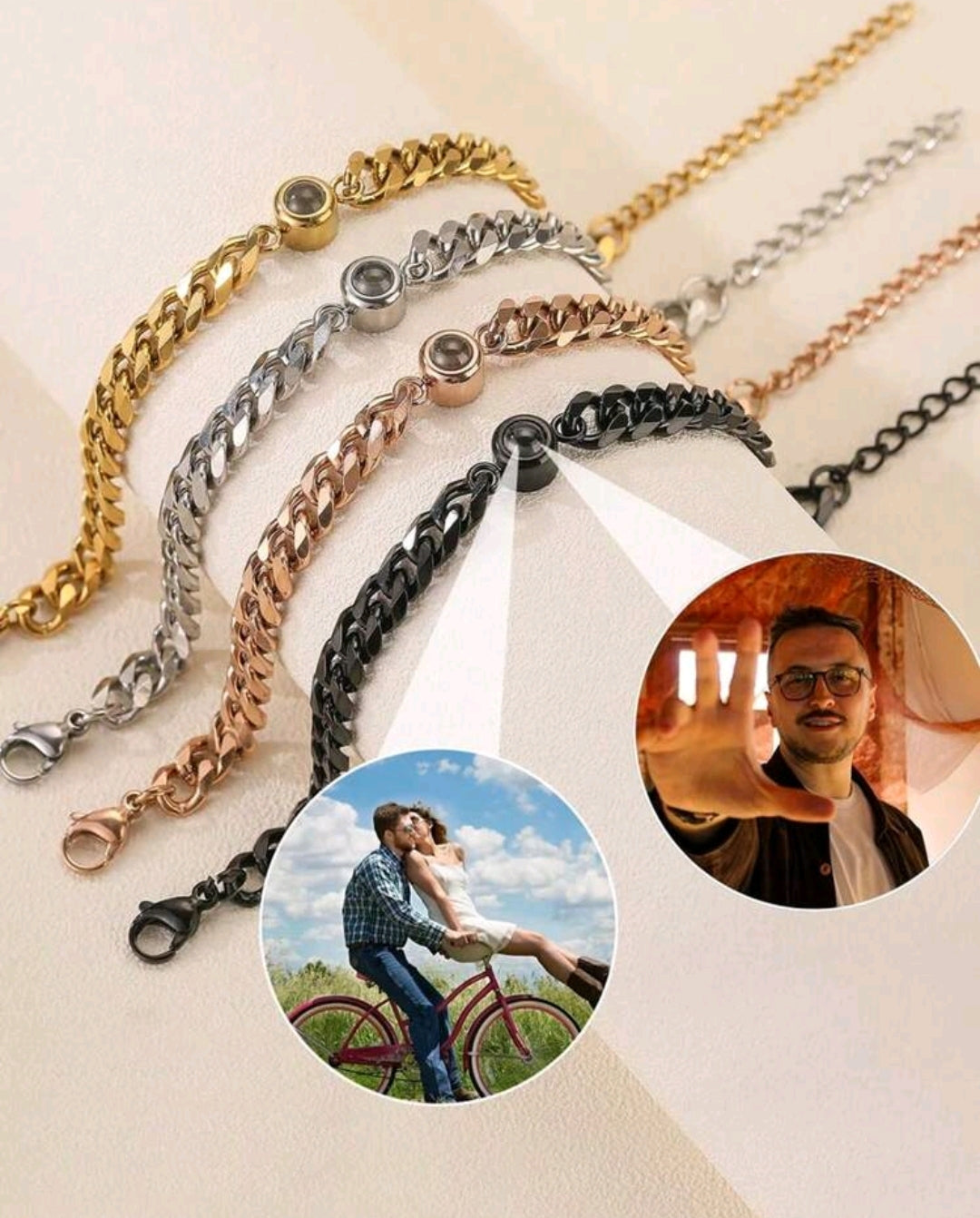 7MM Thick Link Projection Bracelet, Stainless Steel Chunky Link Couple Bracelet[MJ090]