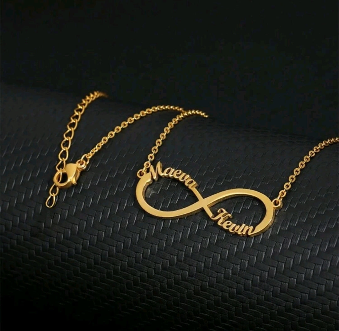 Infinity Name Necklaces.Add up to 6 names [MJ070]10 letter max per name