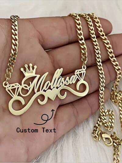 Personalized Stainless Steel Necklace With Heart Pendant.(MJ103)