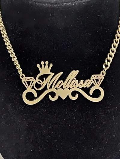 Personalized Stainless Steel Necklace With Heart Pendant.(MJ103)