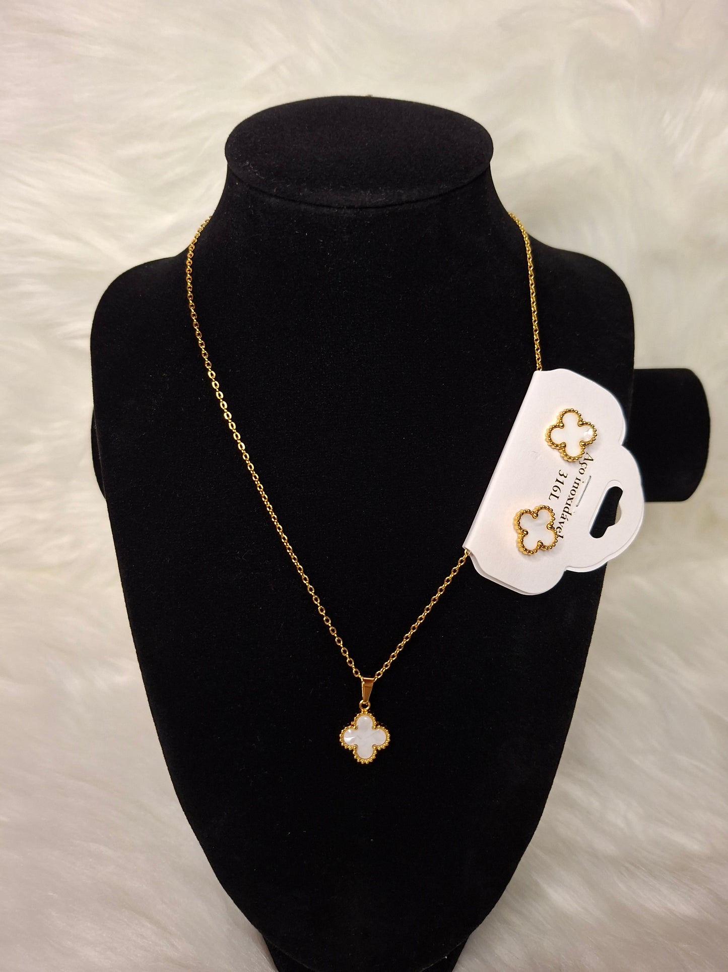 Four leaf clover chain set, Stainless Steel