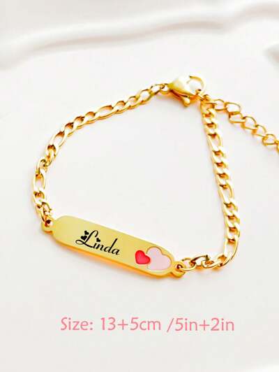 Drip-Oil Little Lion, Dinosaur, Heart Stainless Steel Bracelet (MJ110)