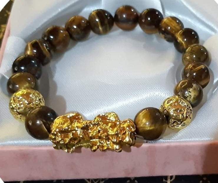 8mm,10mm Tigers eye pixiu bracelet