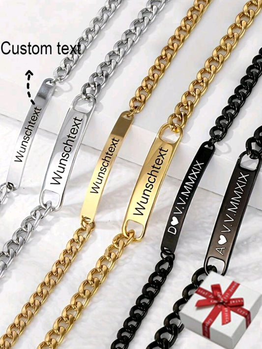 Custom Engraved Name Bracelets[MJ005]