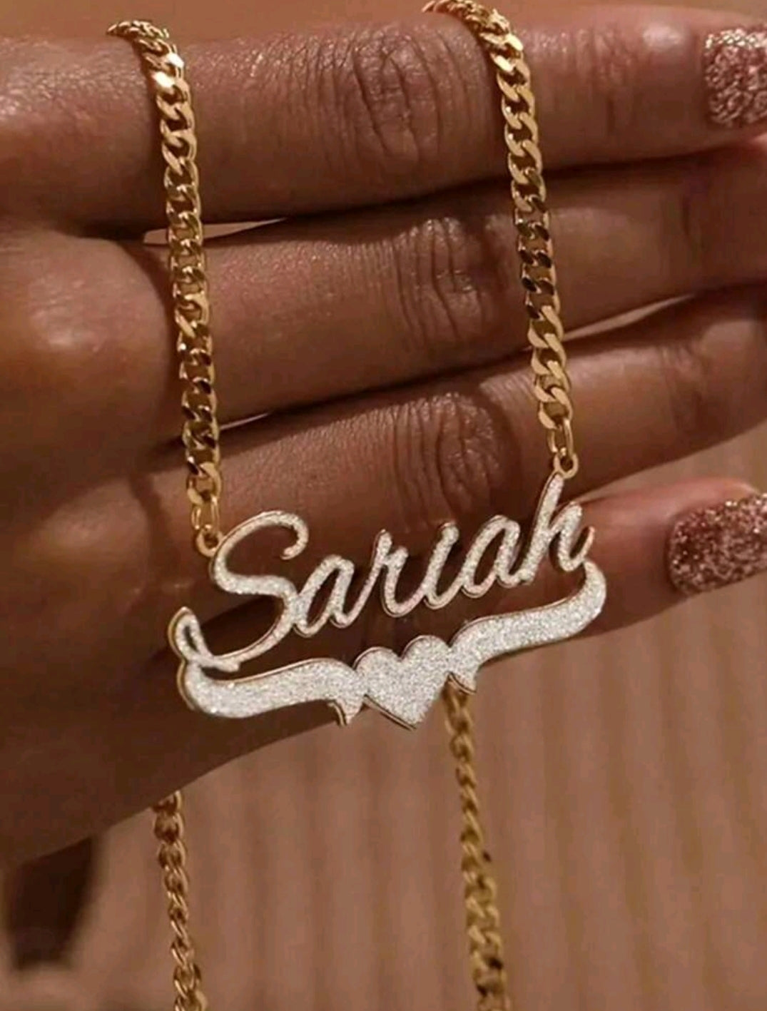 316L Stainless Steel Nameplate Necklace.[MJ035]