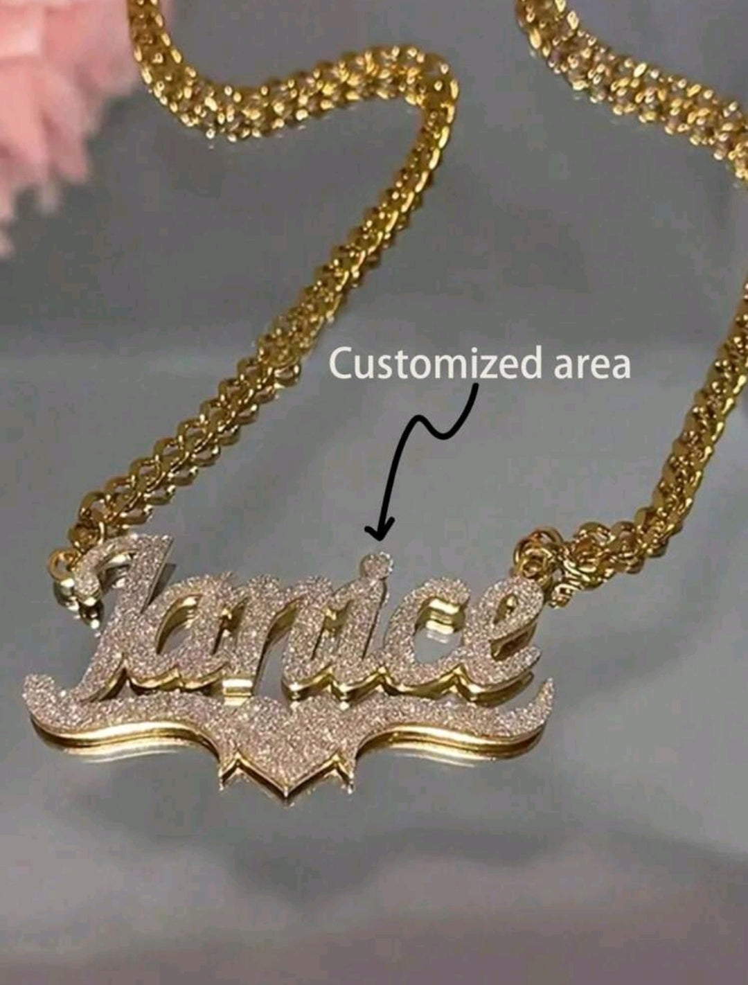 316L Stainless Steel Nameplate Necklace.[MJ035]