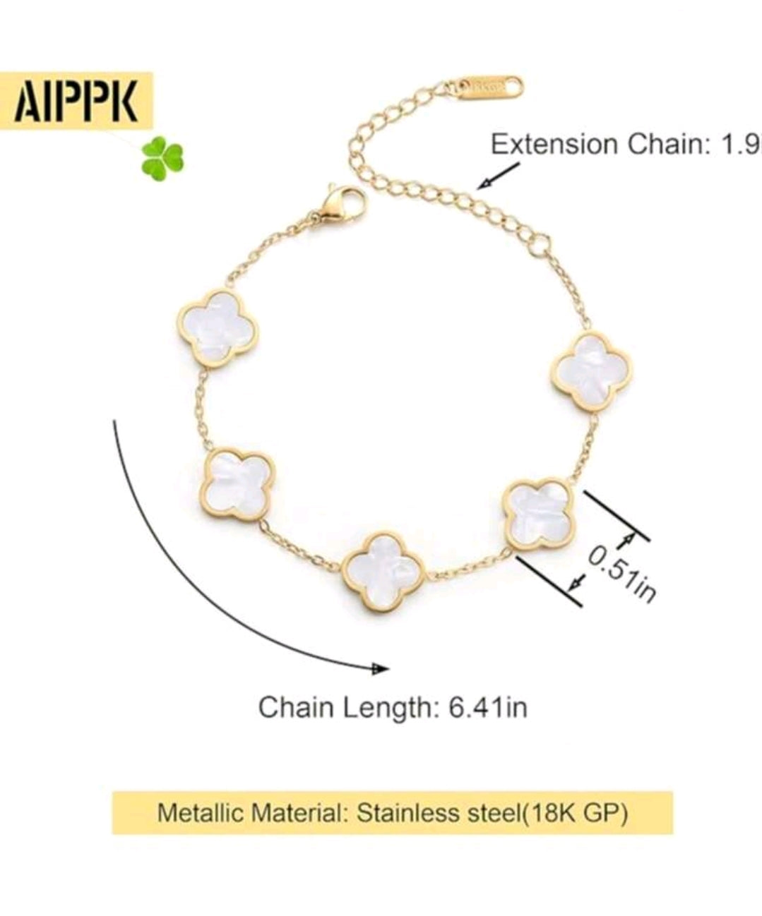 Four-Leaf Clover Multi-Leaf Bracelet