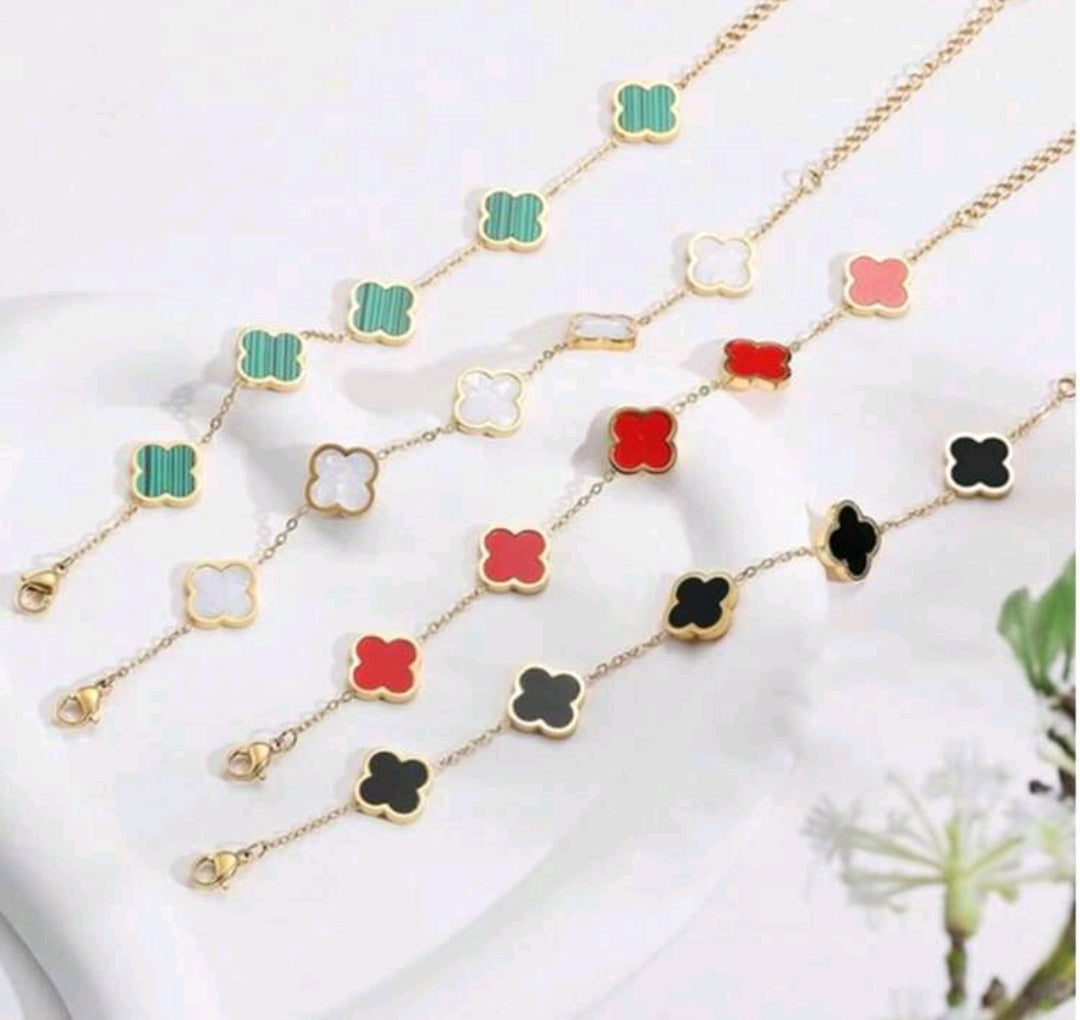 Four-Leaf Clover Multi-Leaf Bracelet