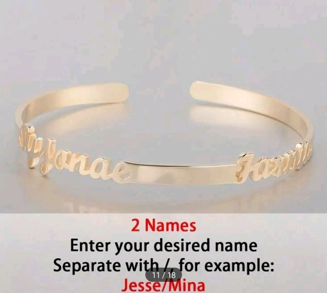 18k Gold-Plated Stainless Steel, Multiple Names bracelets.[MJ048]