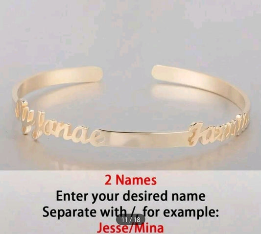 18k Gold-Plated Stainless Steel, Multiple Names bracelets.[MJ048]