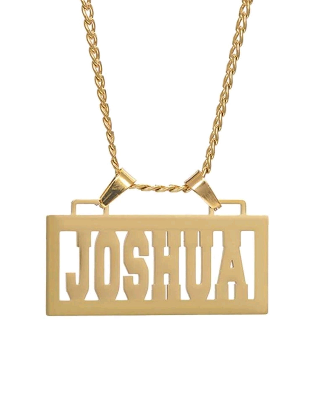 18k Gold-Plated Stainless, Nameplate Necklaces.
