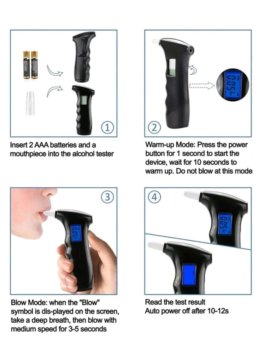 Professional Breathalyzer, Digital Breath Alcohol Tester For Personal Use