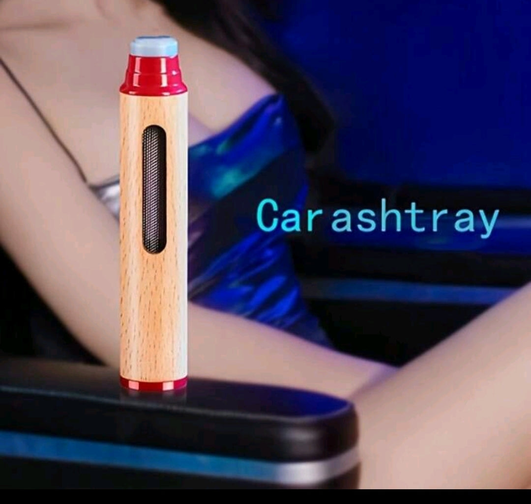 1pc Portable Mini Wooden Car Ashtray - No Ash Falling, Wooden Ashtray And Vehicle Interior Accessories Storage Box, Fit 3 Sizes, Smokeless Ashtray Suitable For Office And Car Use