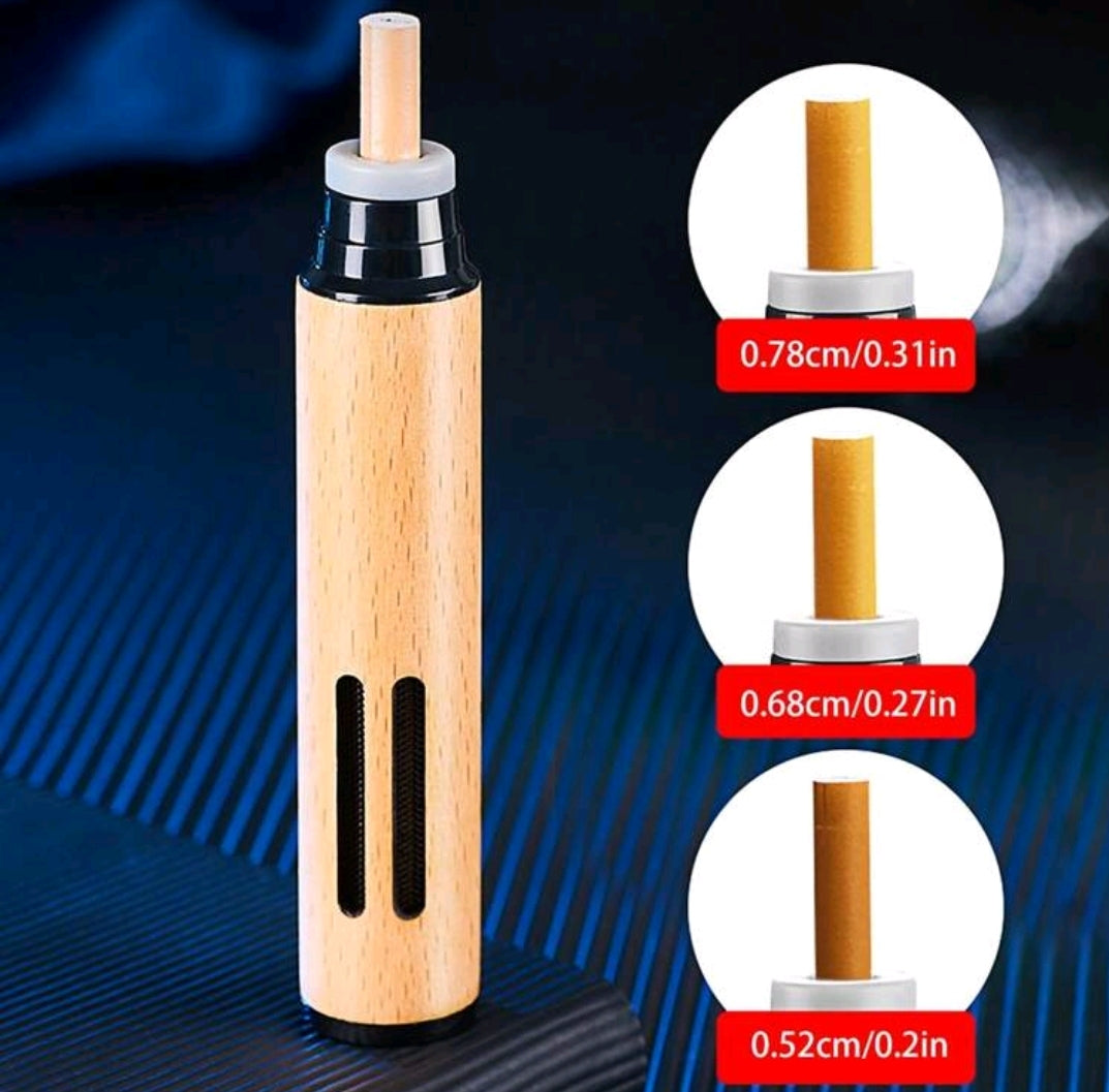 1pc Portable Mini Wooden Car Ashtray - No Ash Falling, Wooden Ashtray And Vehicle Interior Accessories Storage Box, Fit 3 Sizes, Smokeless Ashtray Suitable For Office And Car Use