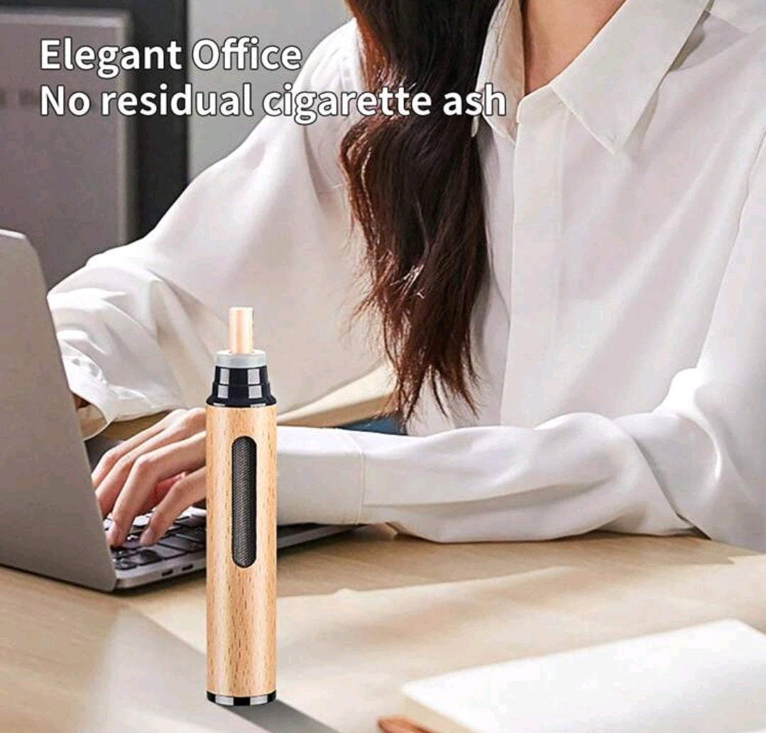 1pc Portable Mini Wooden Car Ashtray - No Ash Falling, Wooden Ashtray And Vehicle Interior Accessories Storage Box, Fit 3 Sizes, Smokeless Ashtray Suitable For Office And Car Use