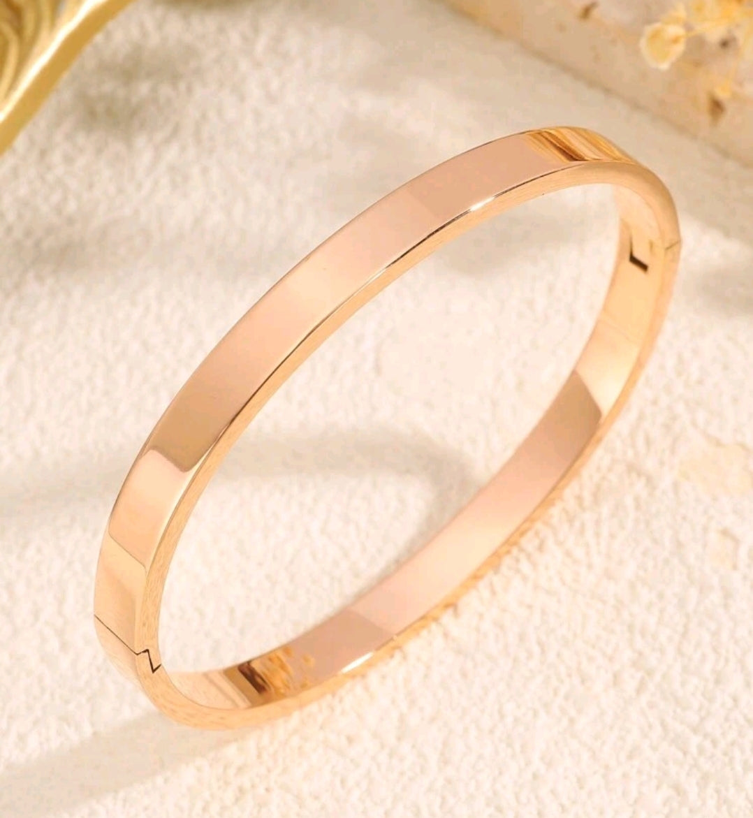 Custom Engraved Text Cuffs, 18k Gold-Plated Stainless Steel Bangles(20 character max including space)[MJ067]