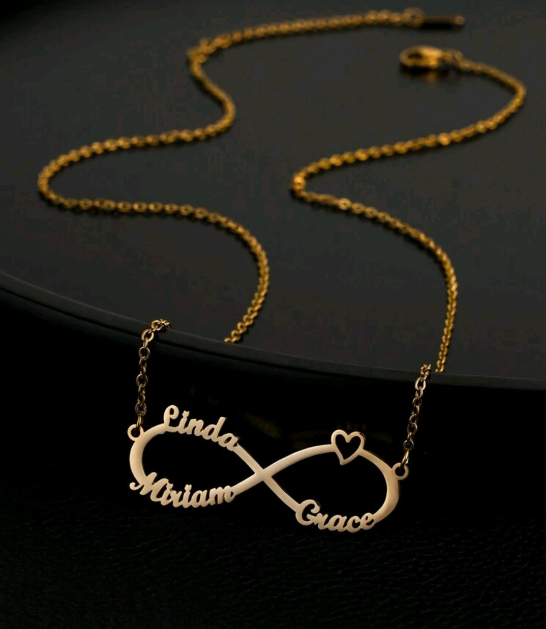 Infinity Name Necklaces.Add up to 6 names [MJ070]