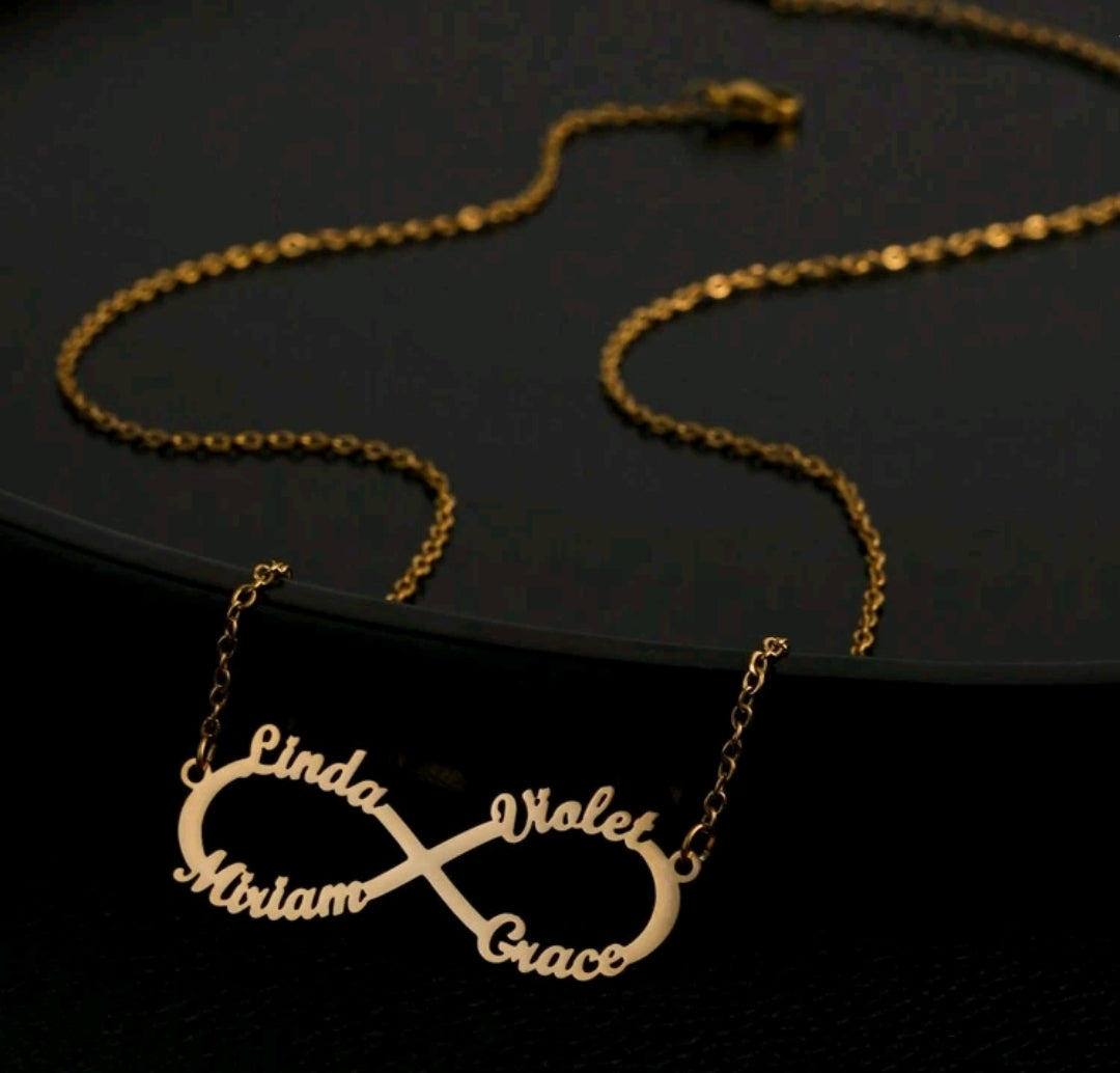Infinity Name Necklaces.Add up to 6 names [MJ070]