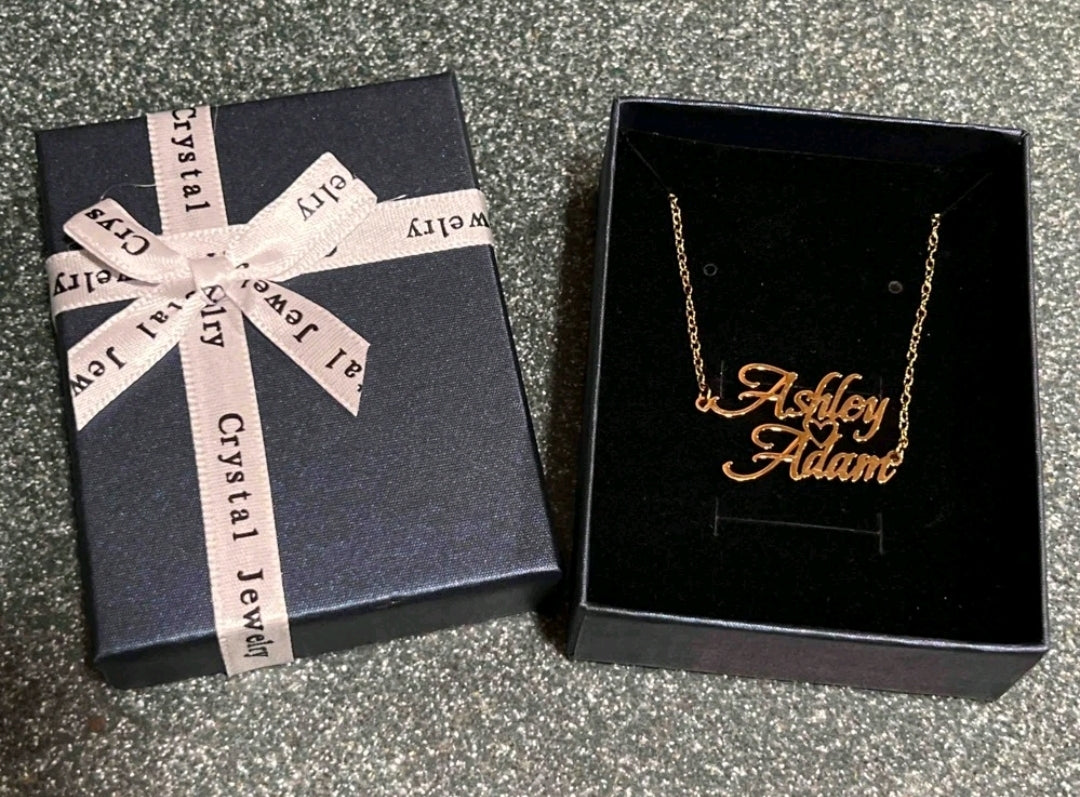 Couples Name Necklace. Stainless steel[MJ079]