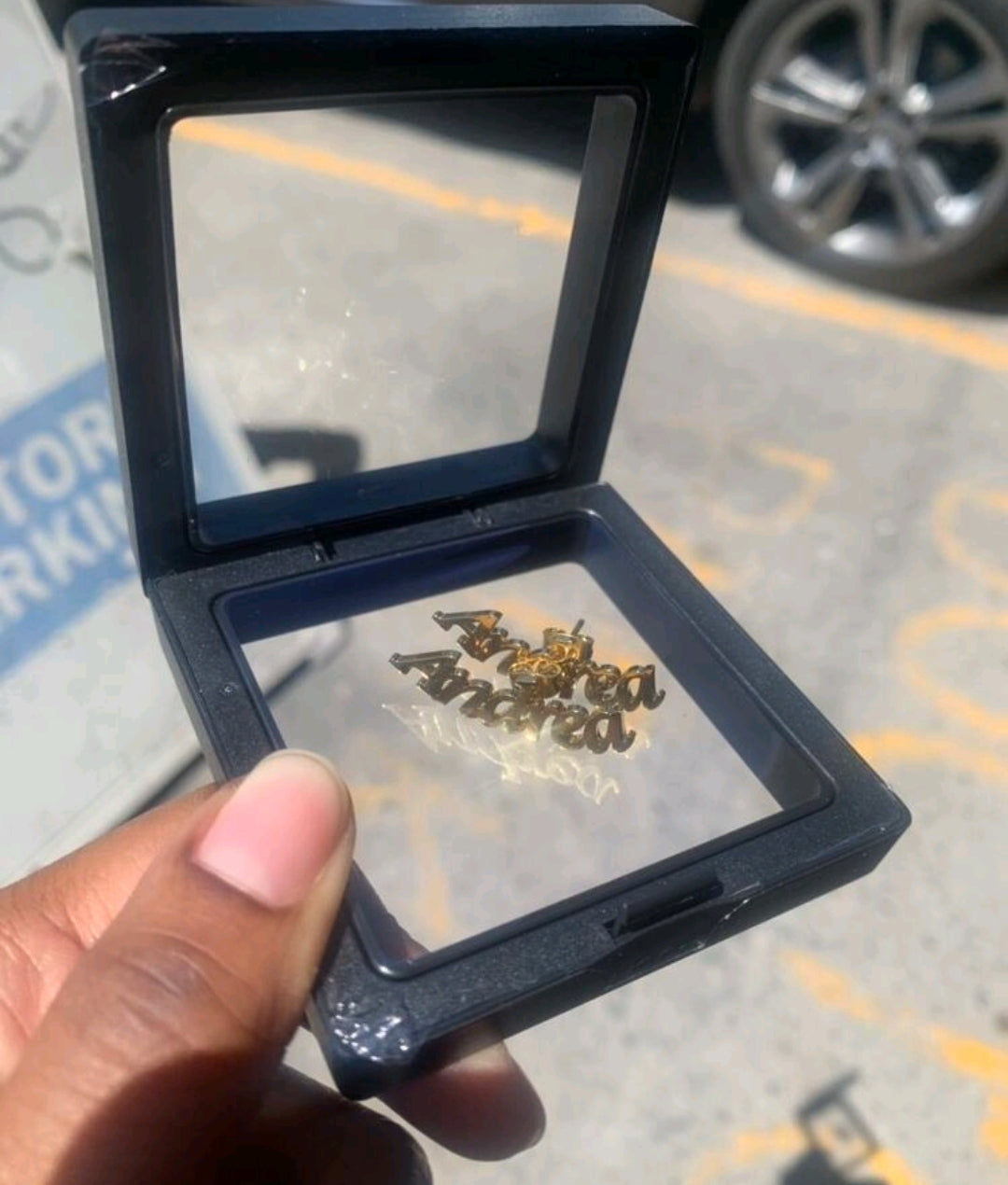 Personalized stopper back earrings. Stainless steel.[MJ081],Fonts view available in photos .