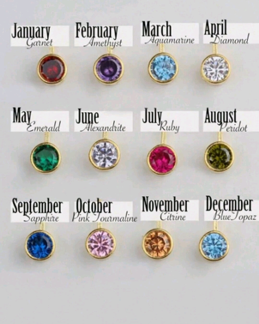 Personalized, Birthstone, Name Necklace, Stainless Steel.[MJ084]