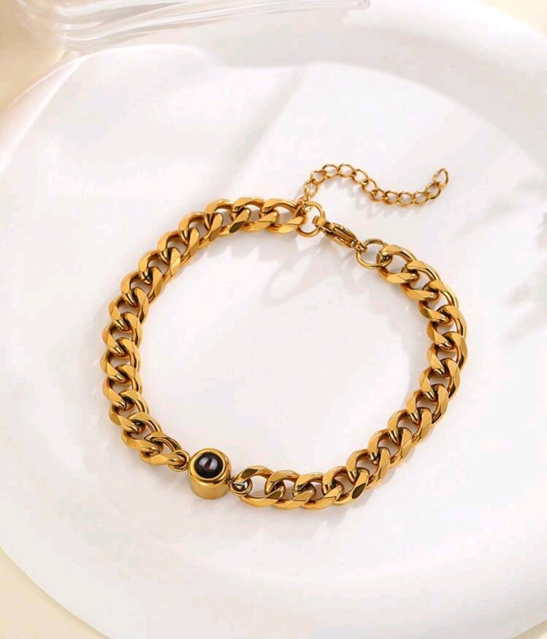 7MM Thick Link Projection Bracelet, Stainless Steel Chunky Link Couple Bracelet[MJ090]