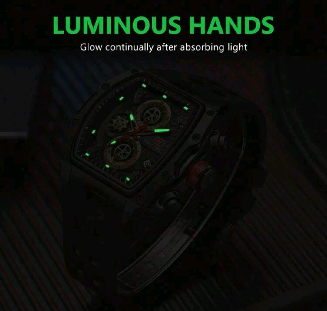 MF MINI FOCUS Men Watches Unique Casual Wrist Watches (Chronograph/Waterproof/Luminous/Calendar) Silicon Band Fashion Watches For Men