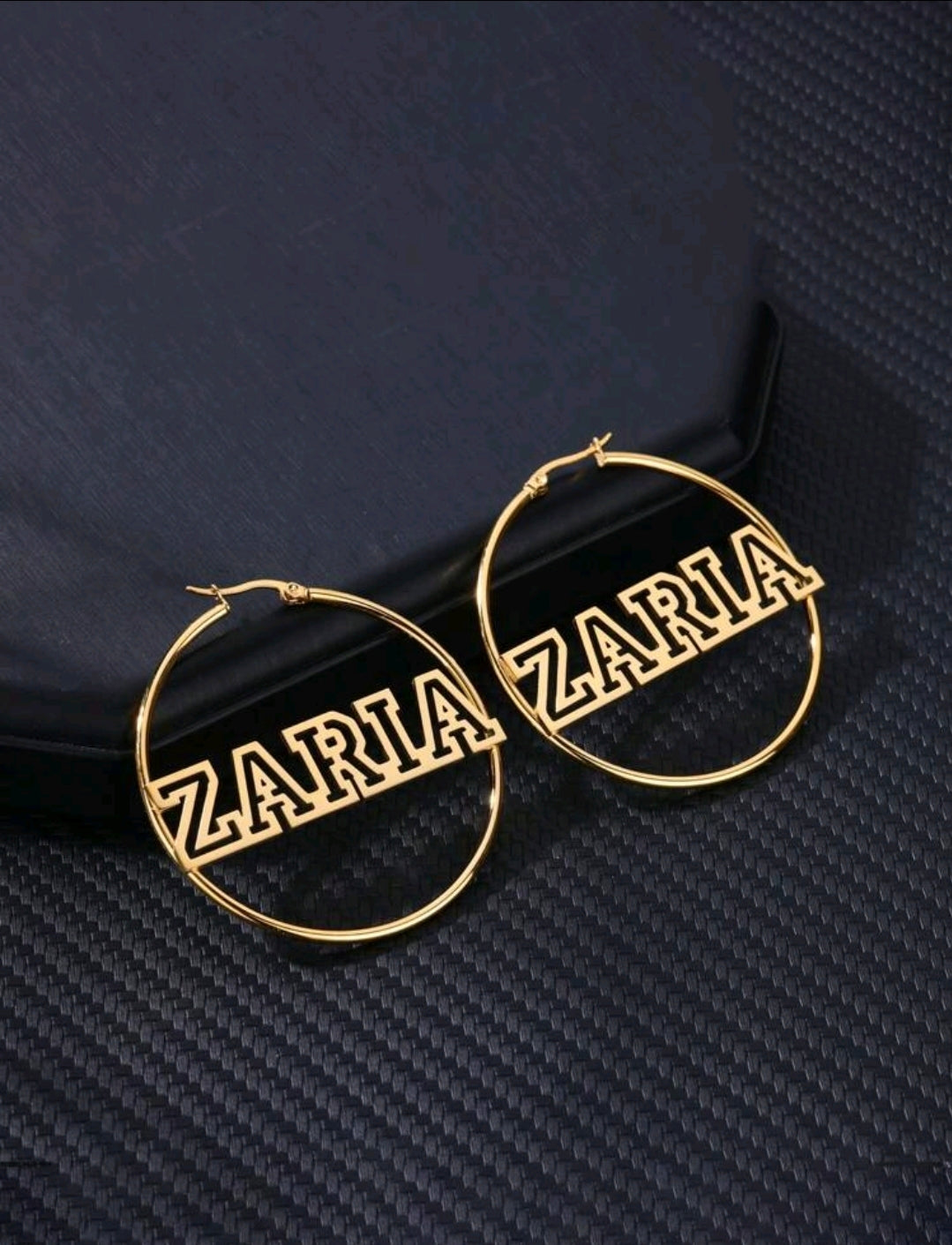 Custom Hollow, Name Hoop Earrings For Women,Girls Personalized 30-70mm Diameter Stainless Steel Earrings Minimalist Customized Earrings(MJ136)