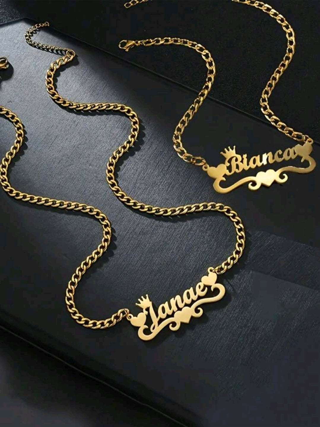 2 piece  hearts,crown necklace and bracelet set MJ140