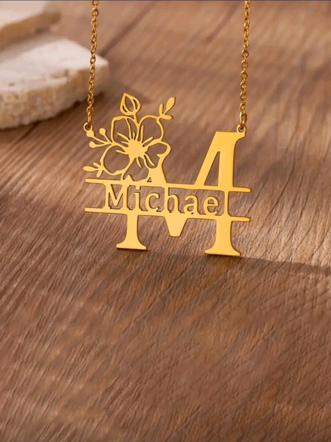 Big S/M -Custom name Stainless Steel Necklace.[MJ131]