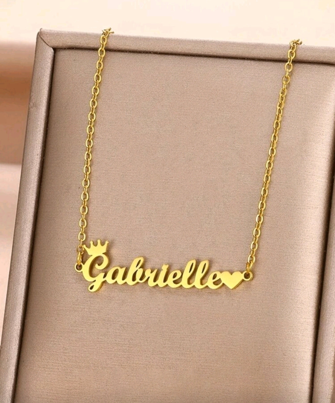 Heart ,crown Name Necklaces,Stainless Steel Customized Pendant Necklace MJ148