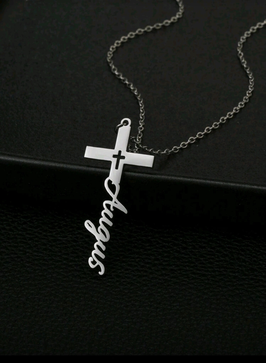 Cross Name Necklaces,Stainless Steel Customized Pendant Necklace MJ146