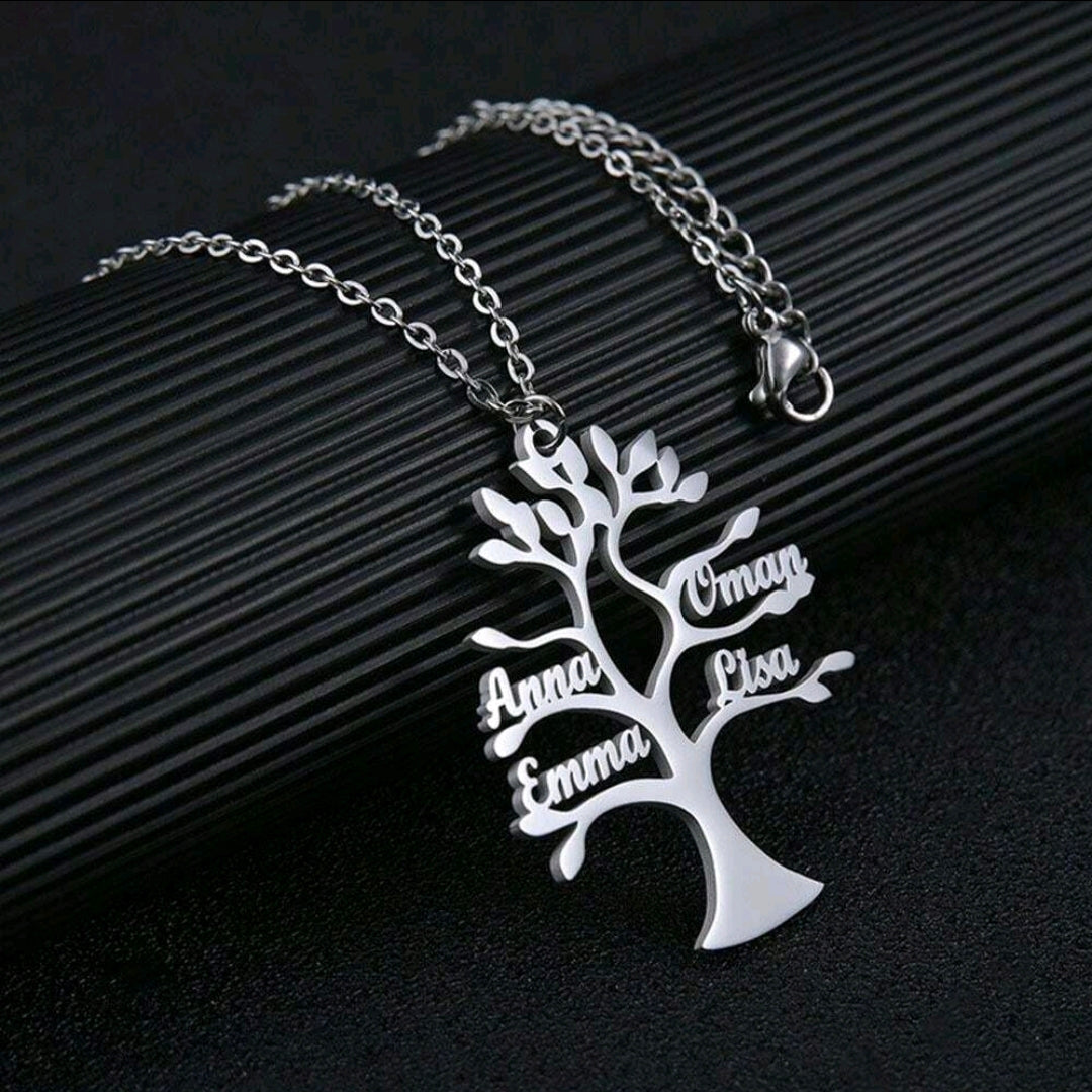 Family Tree Name Necklaces.Add up to 6 names [MJ147](Very limited time offer-ends 10-10-25)