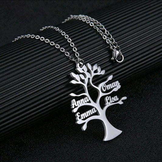 Family Tree Name Necklaces.Add up to 6 names [MJ147](Very limited time offer-ends 10-10-25)