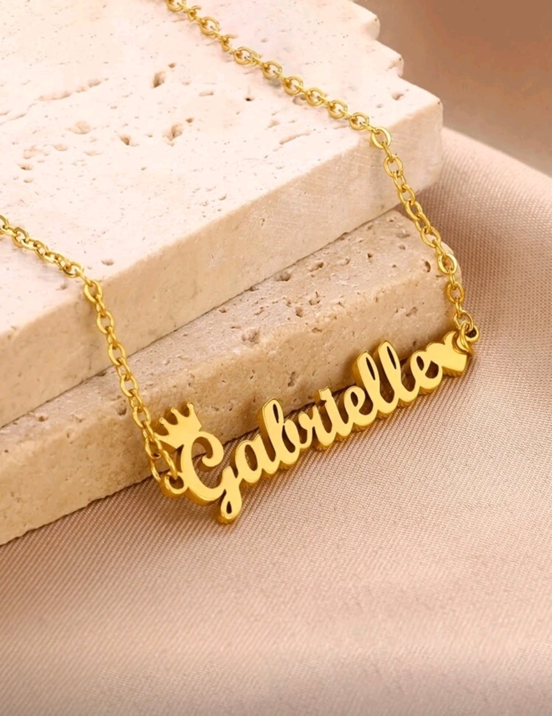 Heart ,crown Name Necklaces,Stainless Steel Customized Pendant Necklace MJ148