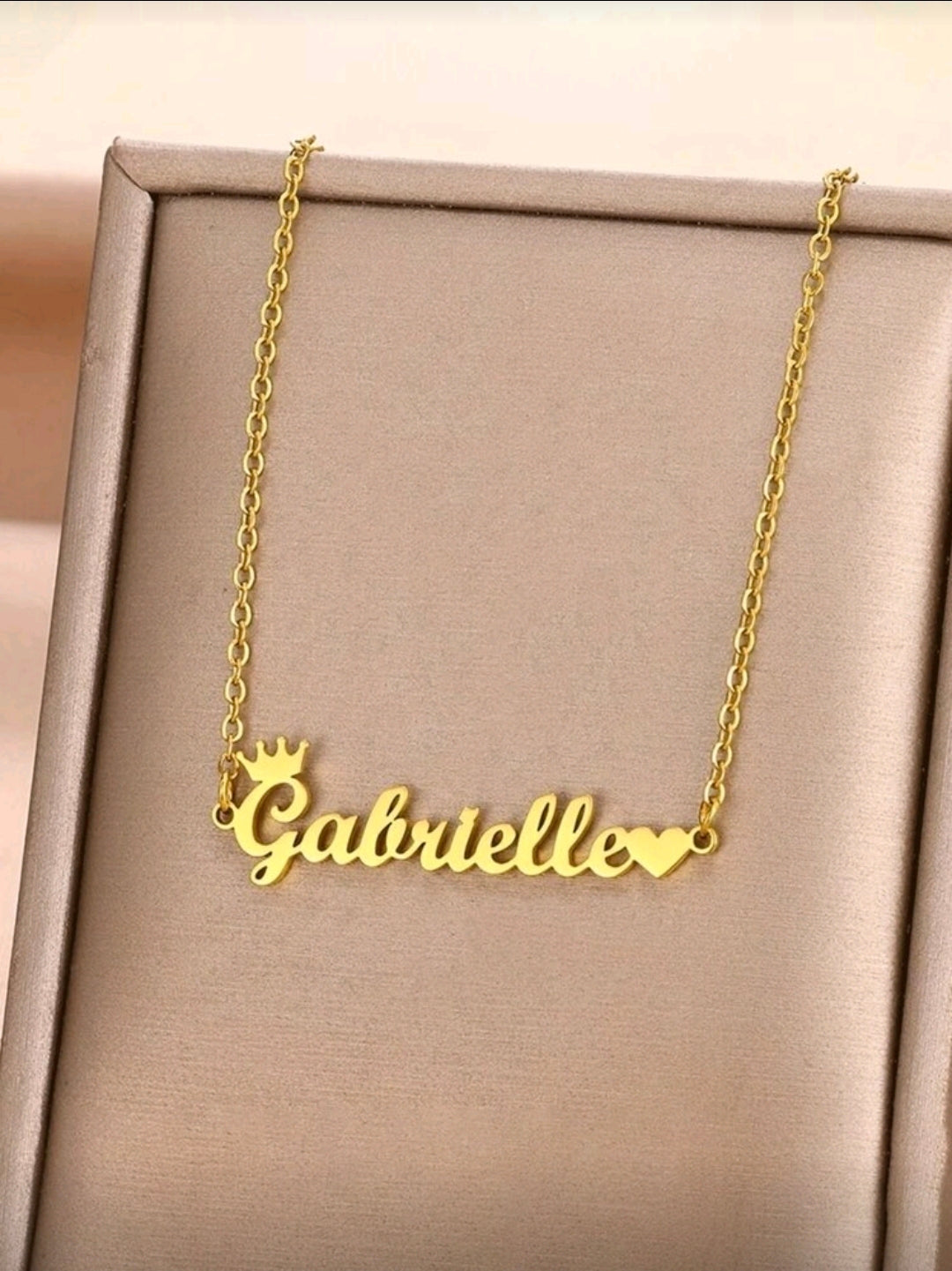 Heart ,crown Name Necklaces,Stainless Steel Customized Pendant Necklace MJ148