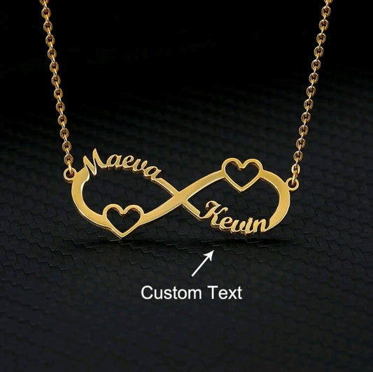 Infinity couples necklace and bracelet