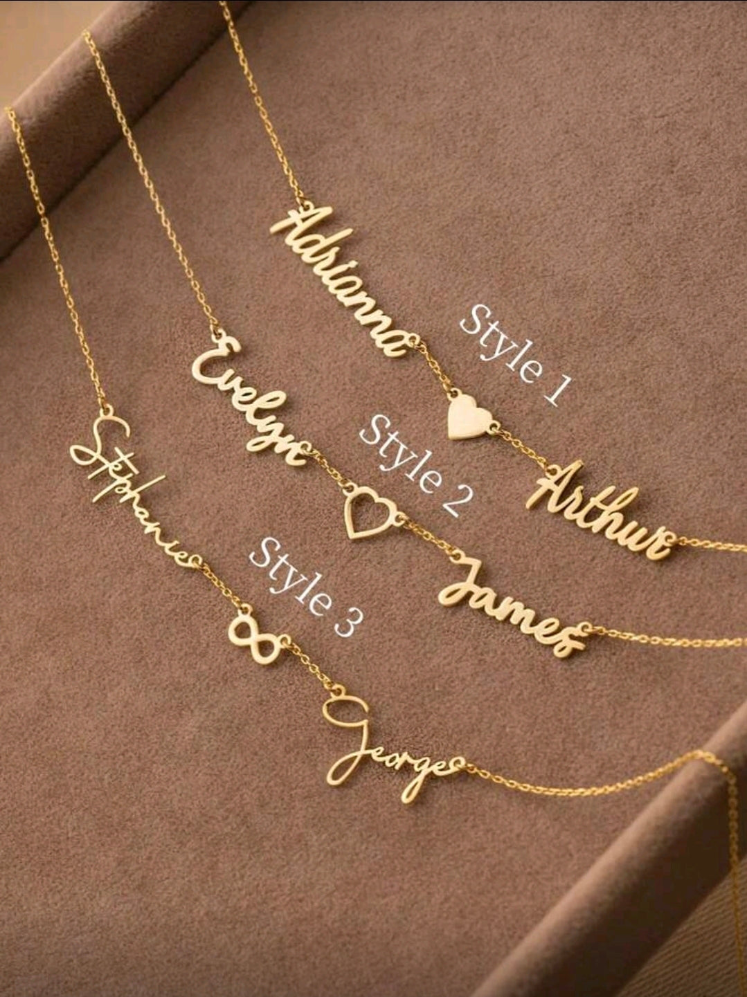 2 name necklace, Stainless steel