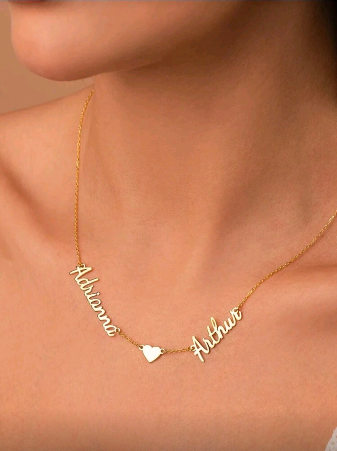 2 name necklace, Stainless steel