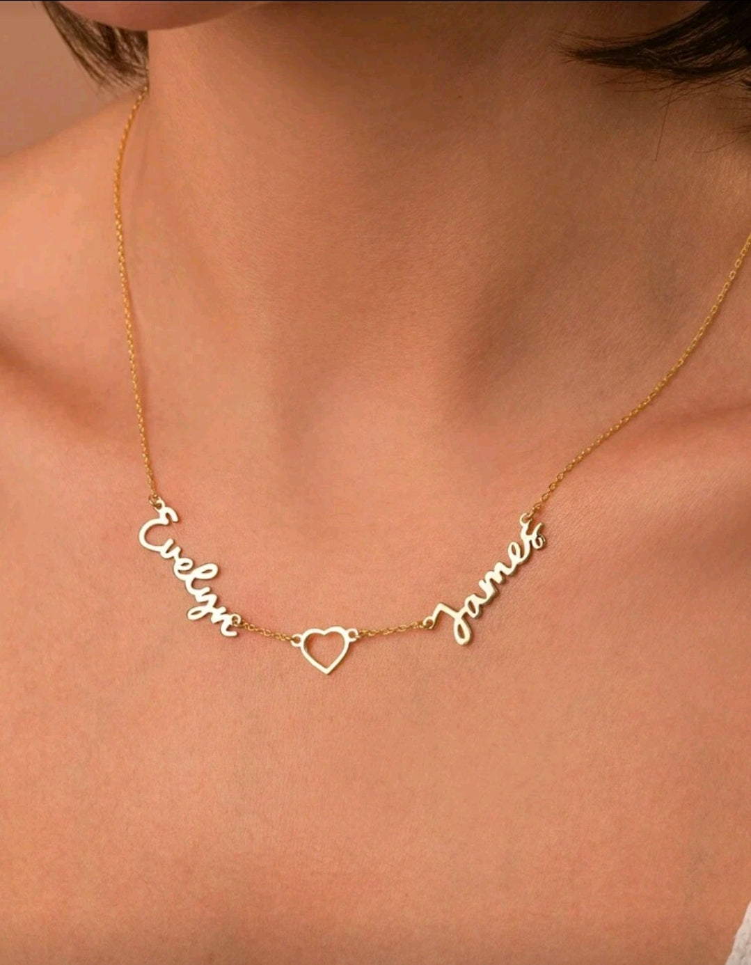 2 name necklace, Stainless steel