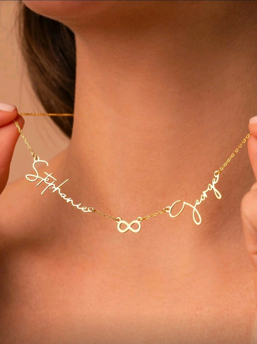 2 name necklace, Stainless steel