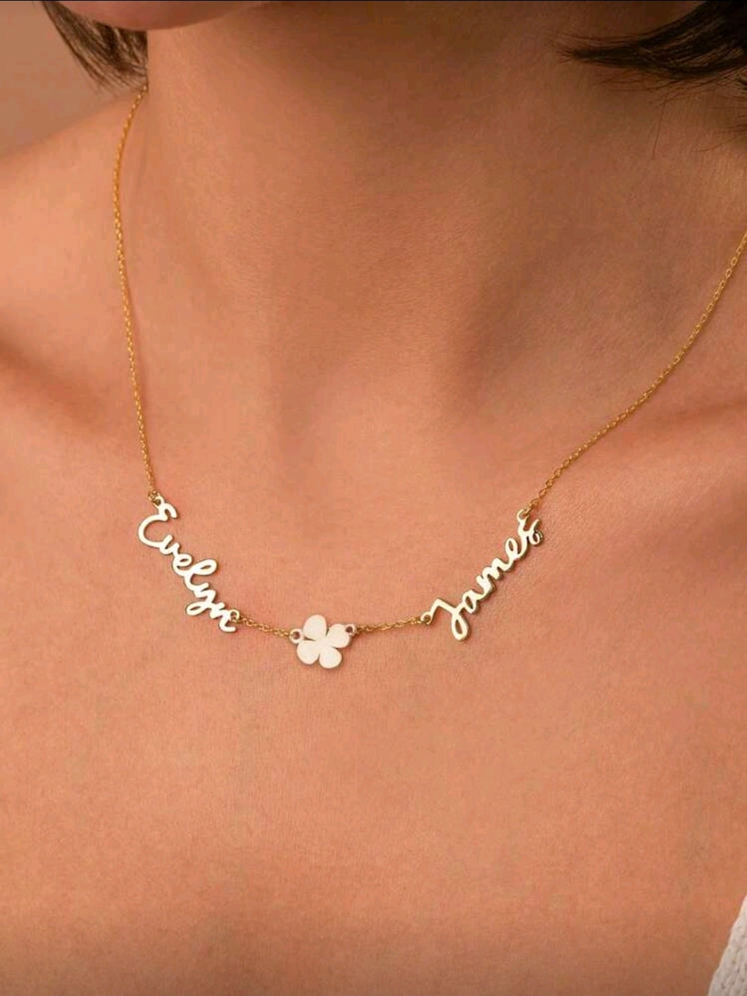 2 name necklace, Stainless steel